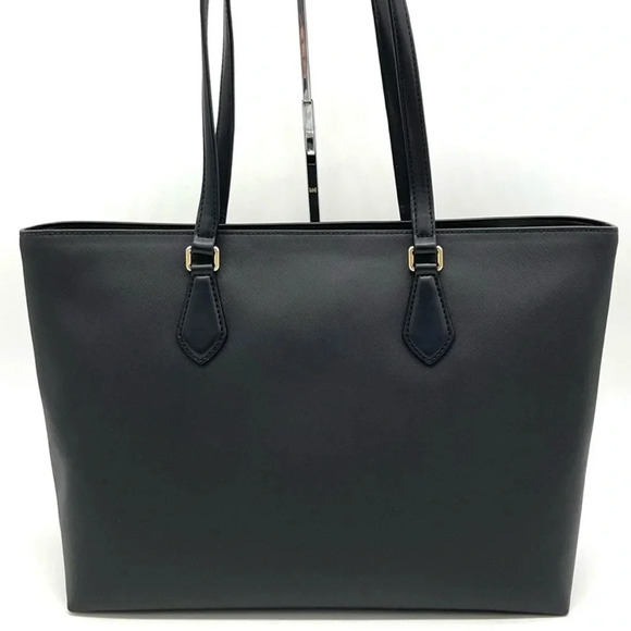 Michael Kors Bag Large Sheila Mf Tote Bag Black/Gold - Picture 5 of 11